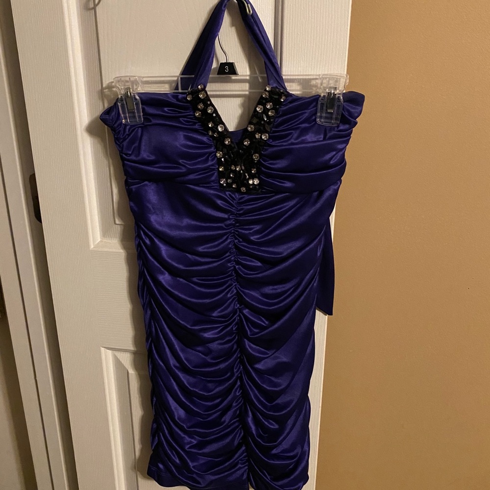 City Studio Halter-Neck Formal Dress